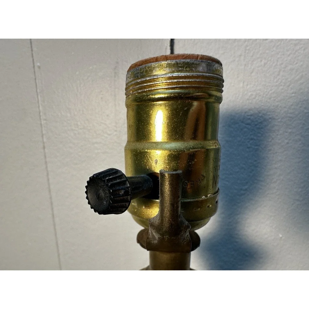 VTG‎ Hand Painted Floral Globe Table Lamp 19